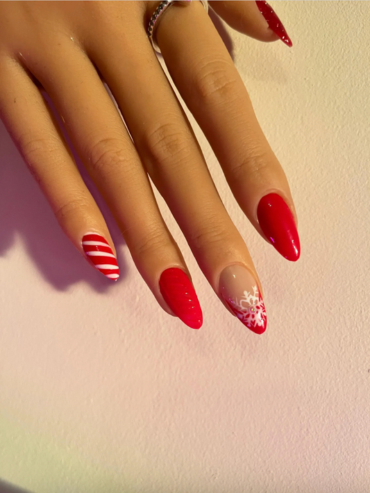 Candy Cane Lane Press On Nails